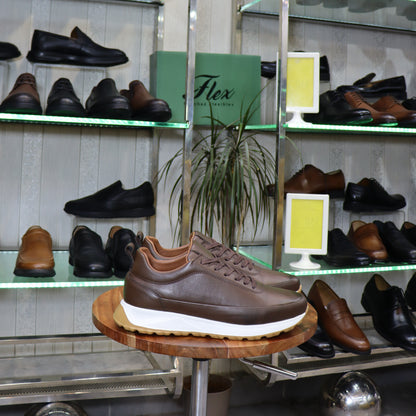 Basket  En Cuir Marron - Zegga