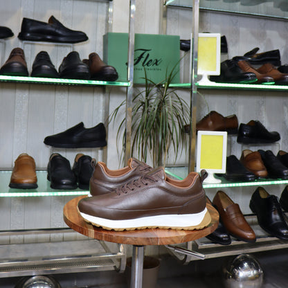 Basket  En Cuir Marron - Zegga