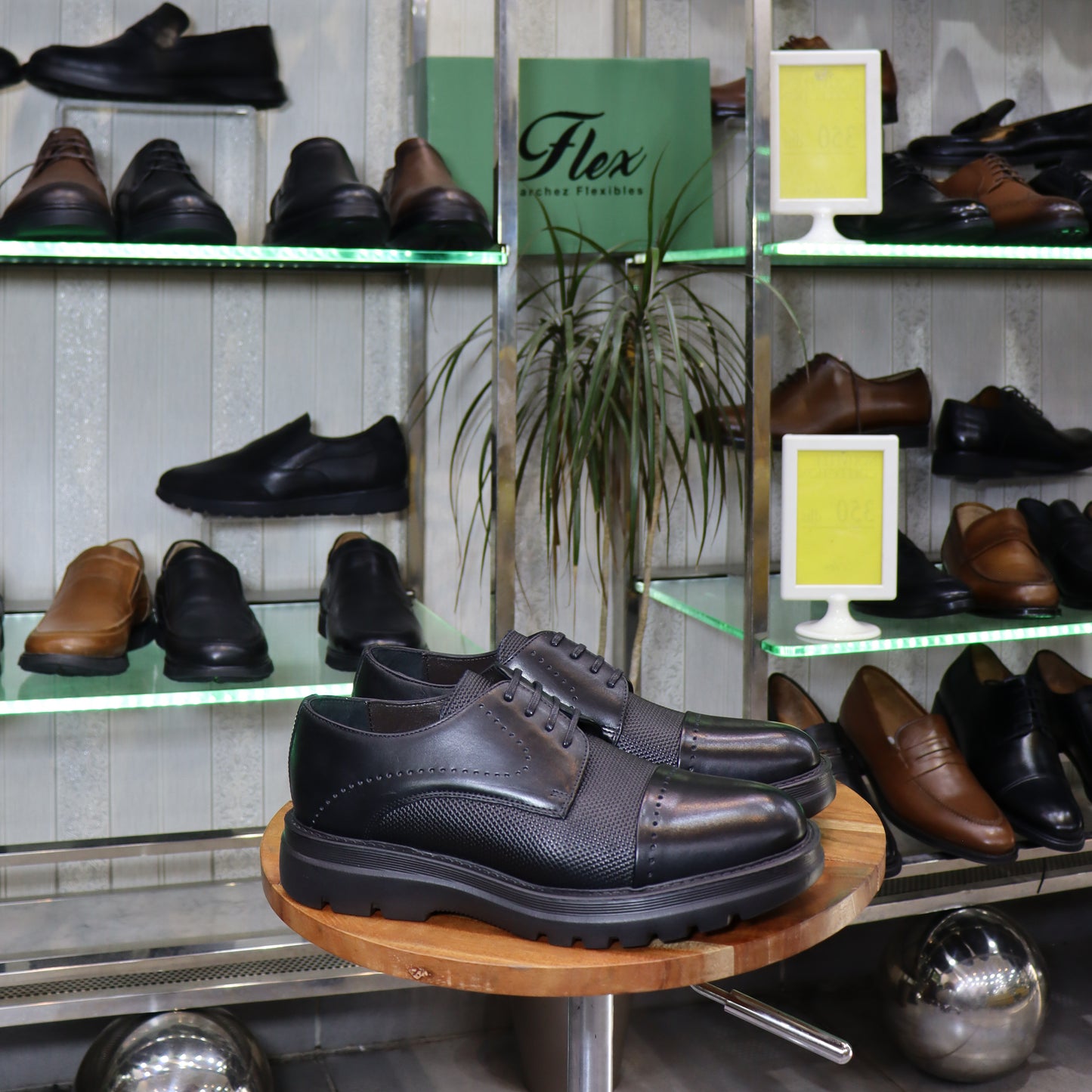 Chaussures Derby Homme En Cuir Noir – Semelle EVA  FlexShoes - Carlo