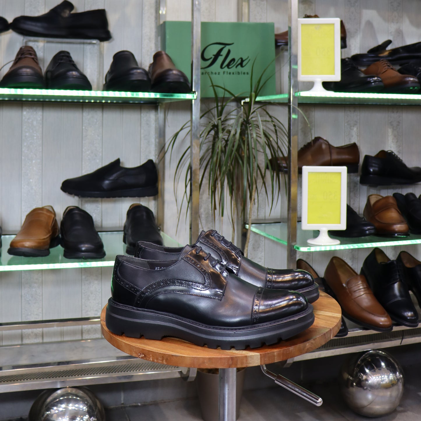 Chaussures Derby Homme En Cuir Noir– Semelle EVA  FlexShoes - Dikens