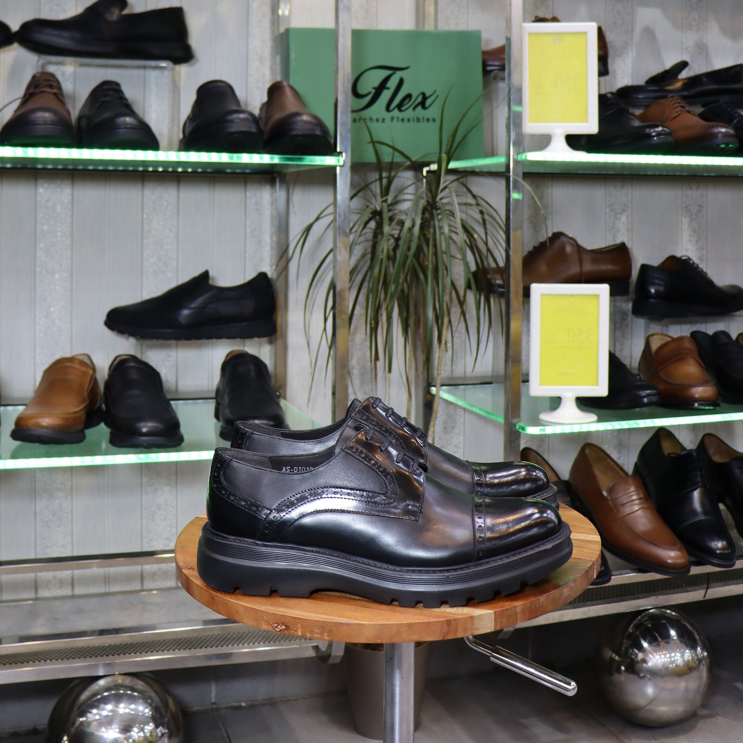 Chaussures Derby Homme En Cuir Noir– Semelle EVA  FlexShoes - Dikens