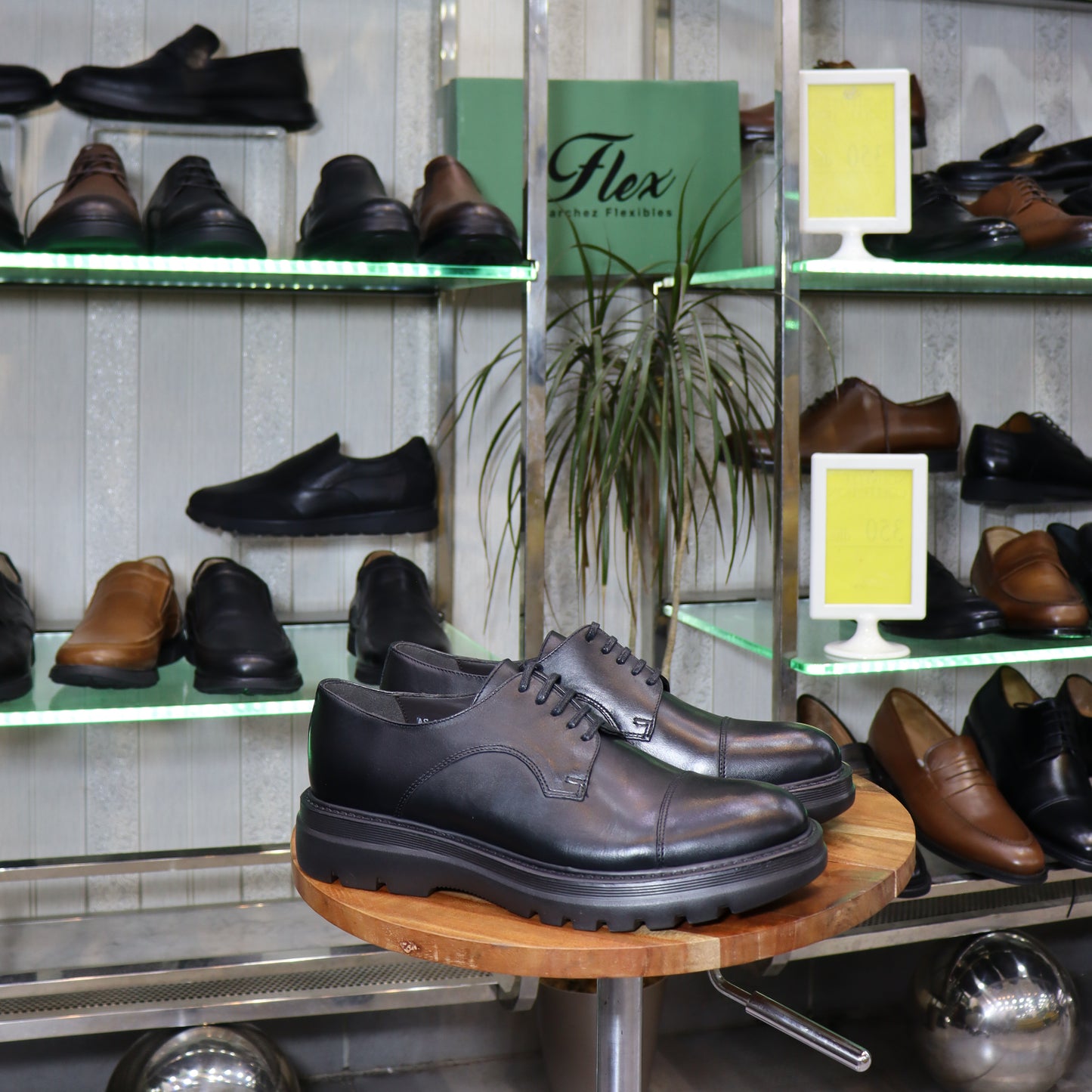 Chaussures Derby Homme En Cuir Noir – Semelle EVA FlexShoes -Urban