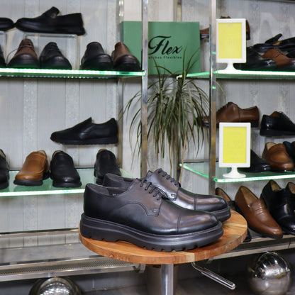 Chaussures Derby Homme En Cuir Noir – Semelle EVA FlexShoes -Urban