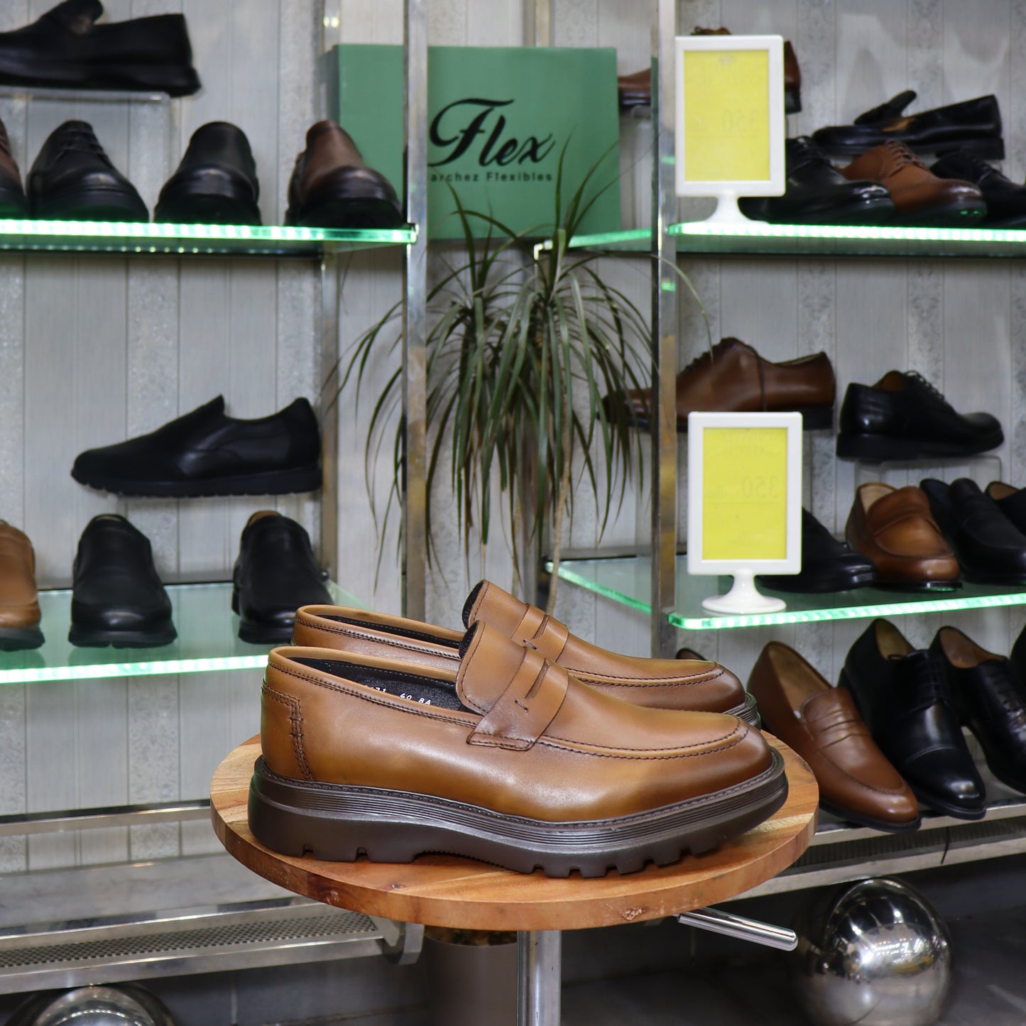 Chaussures Mocassin Homme En Cuir Tabac – Semelle EVA  FlexShoes - Wembley