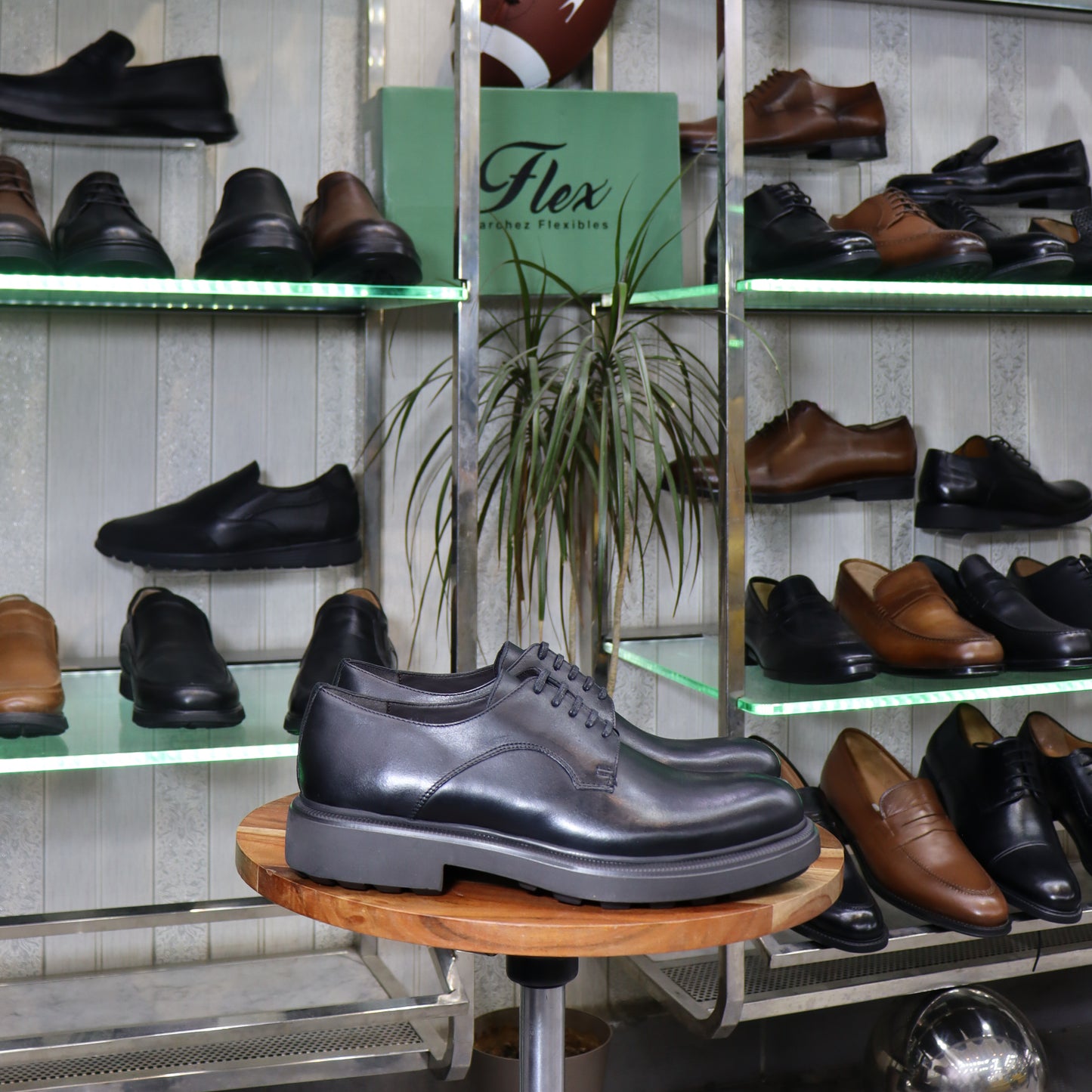 Chaussures Derby Homme En Cuir Noir – Semelle EVA  FlexShoes - Penford