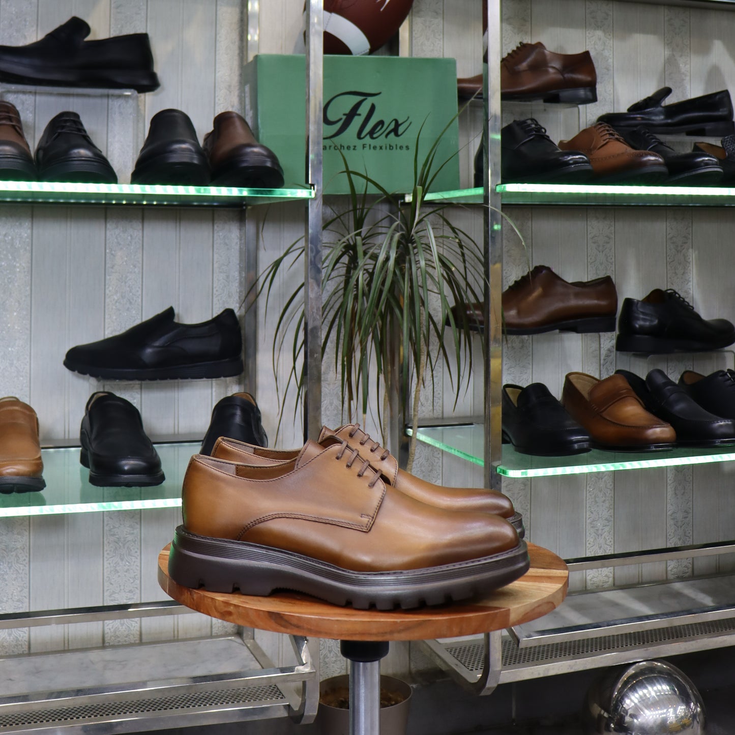 Chaussures Derby Homme En Cuir Tabac – Semelle EVA  FlexShoes - Peter