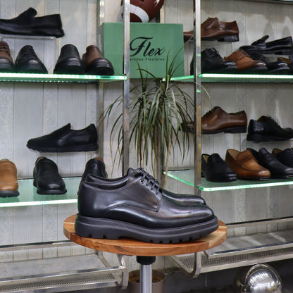Chaussures Derby Homme En Cuir Noir – Semelle EVA | FlexShoes -  Leanardo