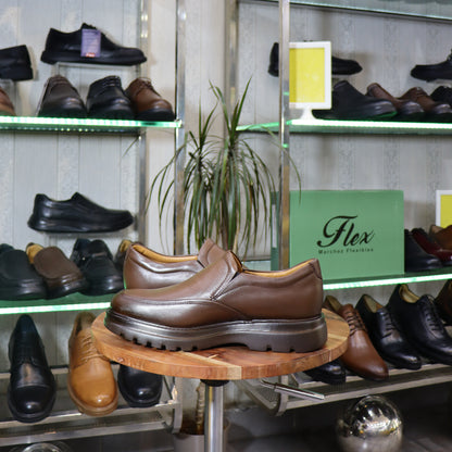 Mocassin En Cuir Marron - Olivier