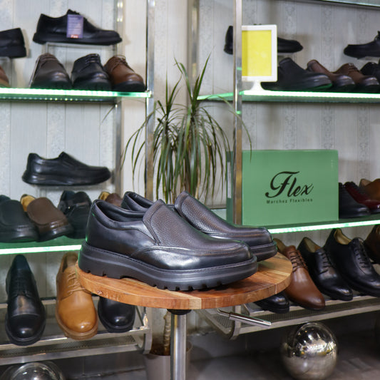 Mocassin En Cuir Noir - Olivier