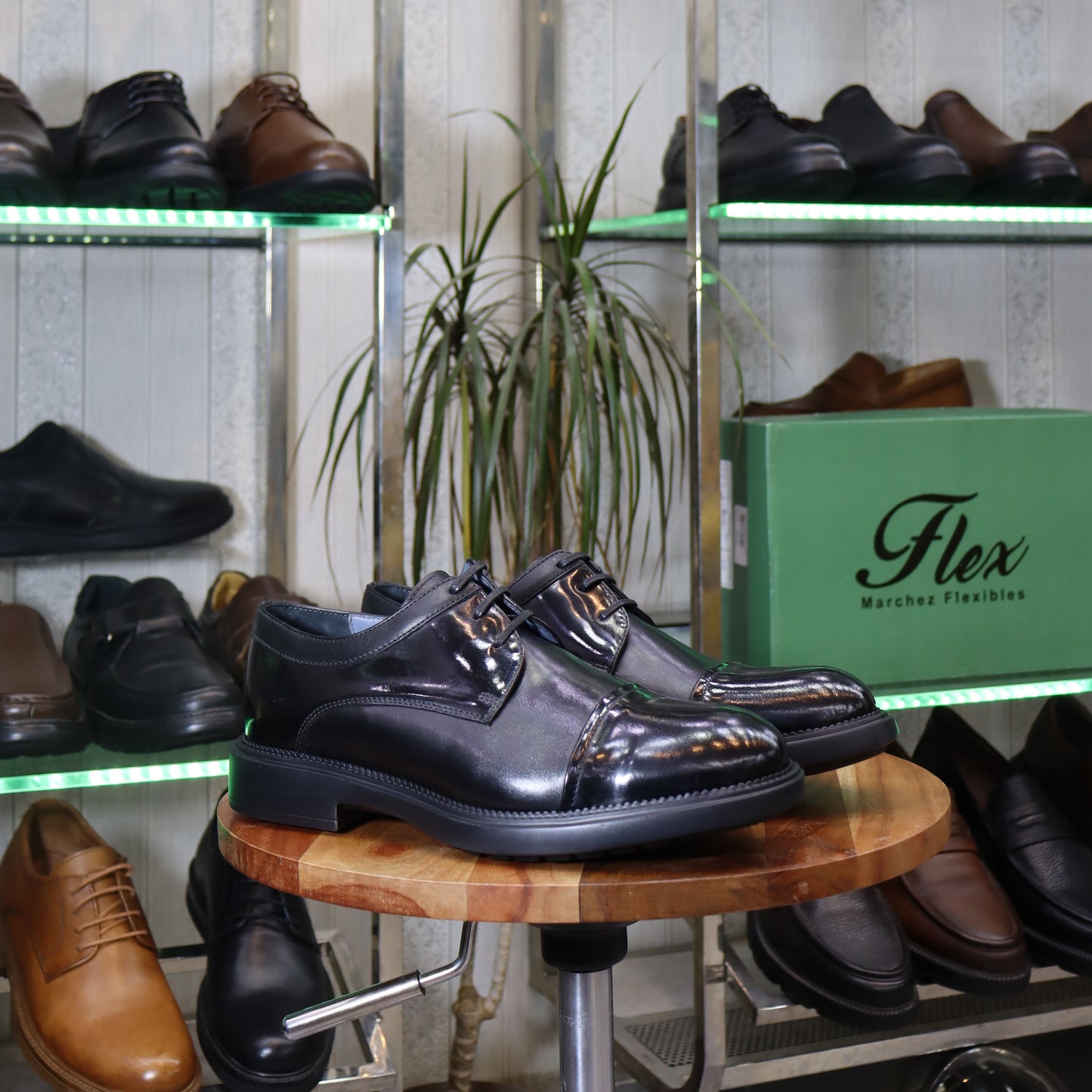 Chaussures Homme En Cuir Noir - Casablanca