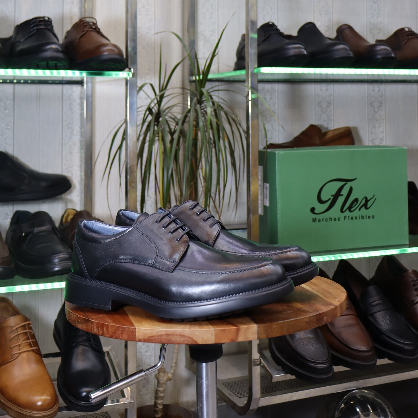 Chaussures Homme En Cuir Noir - Tanger