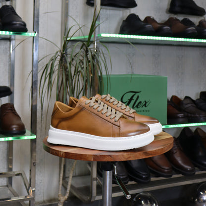 Basket  En Cuir tabac - Essaouira