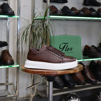 Basket  En Cuir Marron  - Essaouira