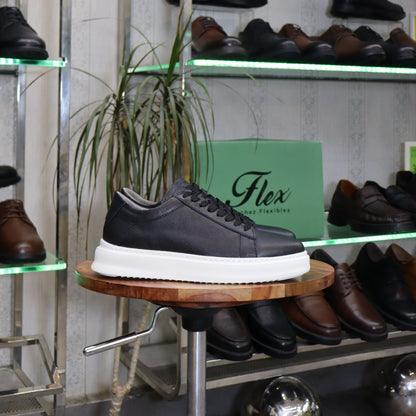 Basket  En Cuir Noir - Essaouira