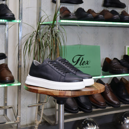 Basket  En Cuir Noir - Essaouira