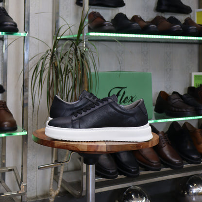 Basket  En Cuir Noir - Essaouira