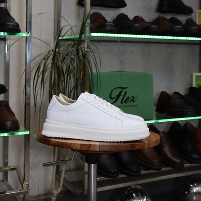 Basket  En Cuir Blanc - Essaouira