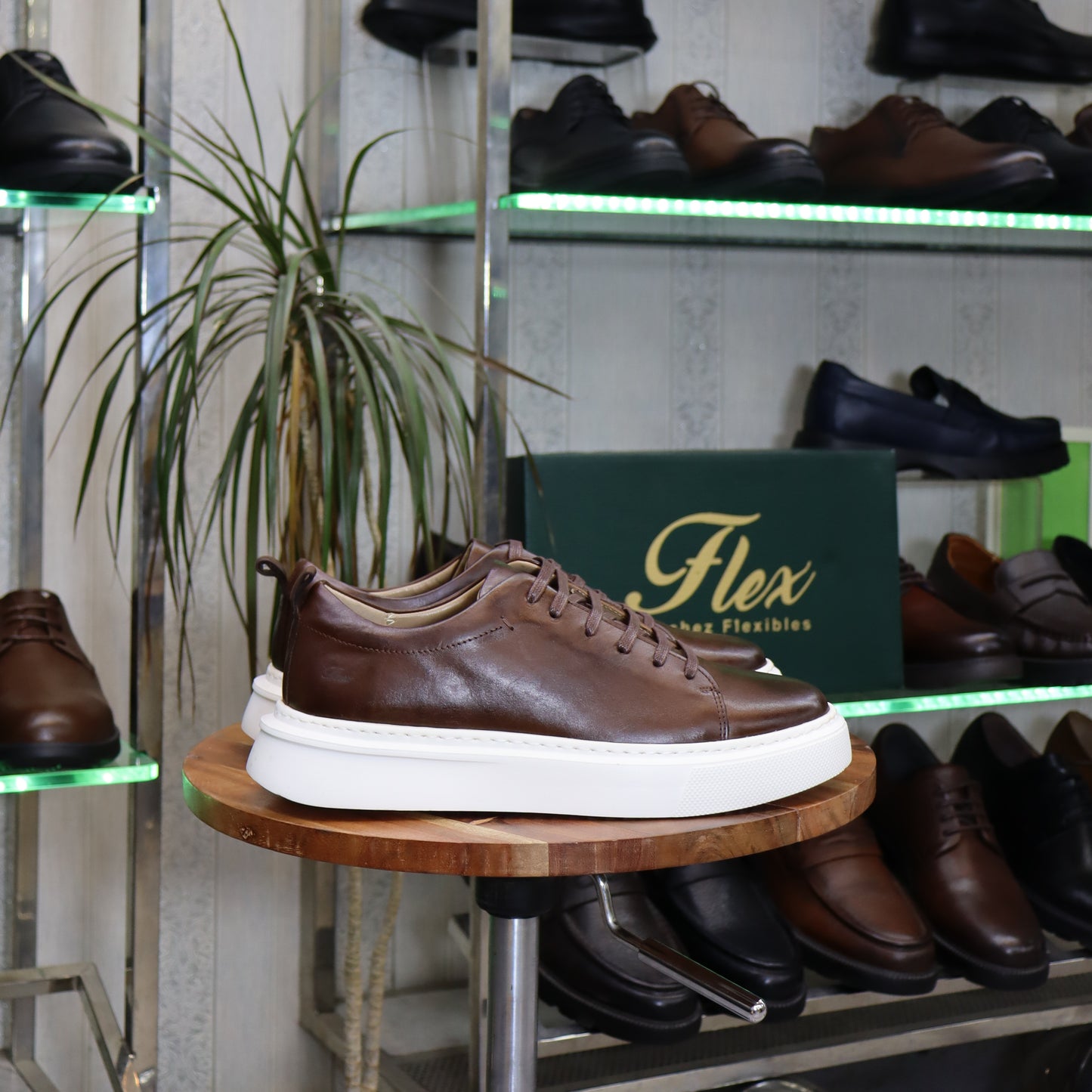 Basket  En Cuir Marron - Meknes