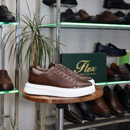 Basket  En Cuir Marron - Meknes