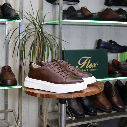 Basket  En Cuir Marron - Meknes