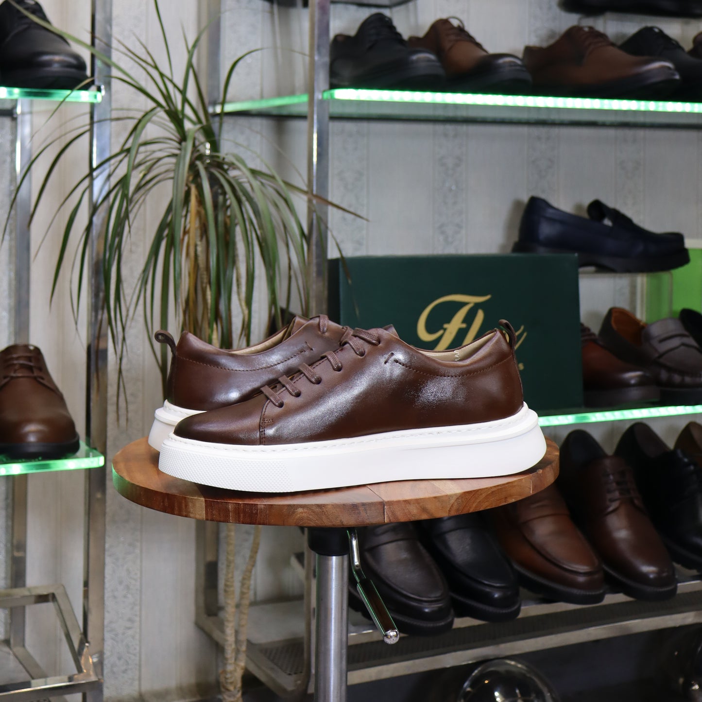 Basket  En Cuir Marron - Meknes