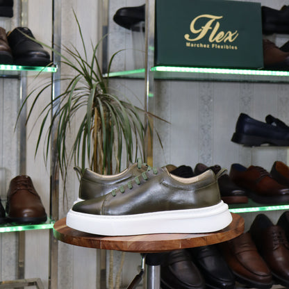 Basket  En Cuir Vert - Meknes