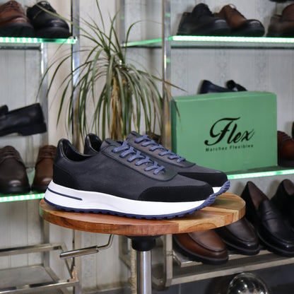 Basket  En Cuir Noir - Tamesna