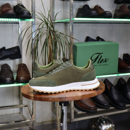 Basket  En Cuir Vert - Tamesna