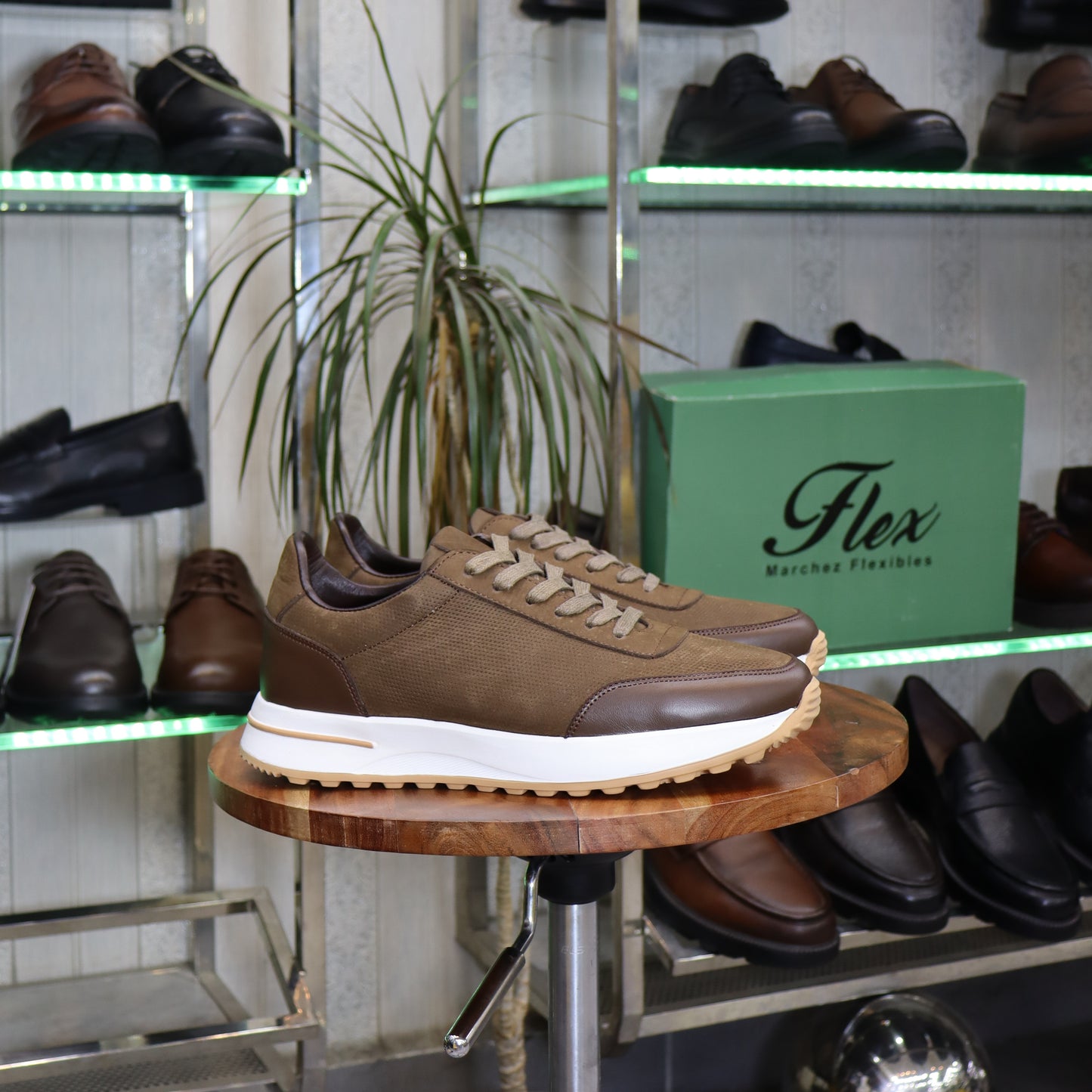 Basket  En Cuir Marron - Tamesna