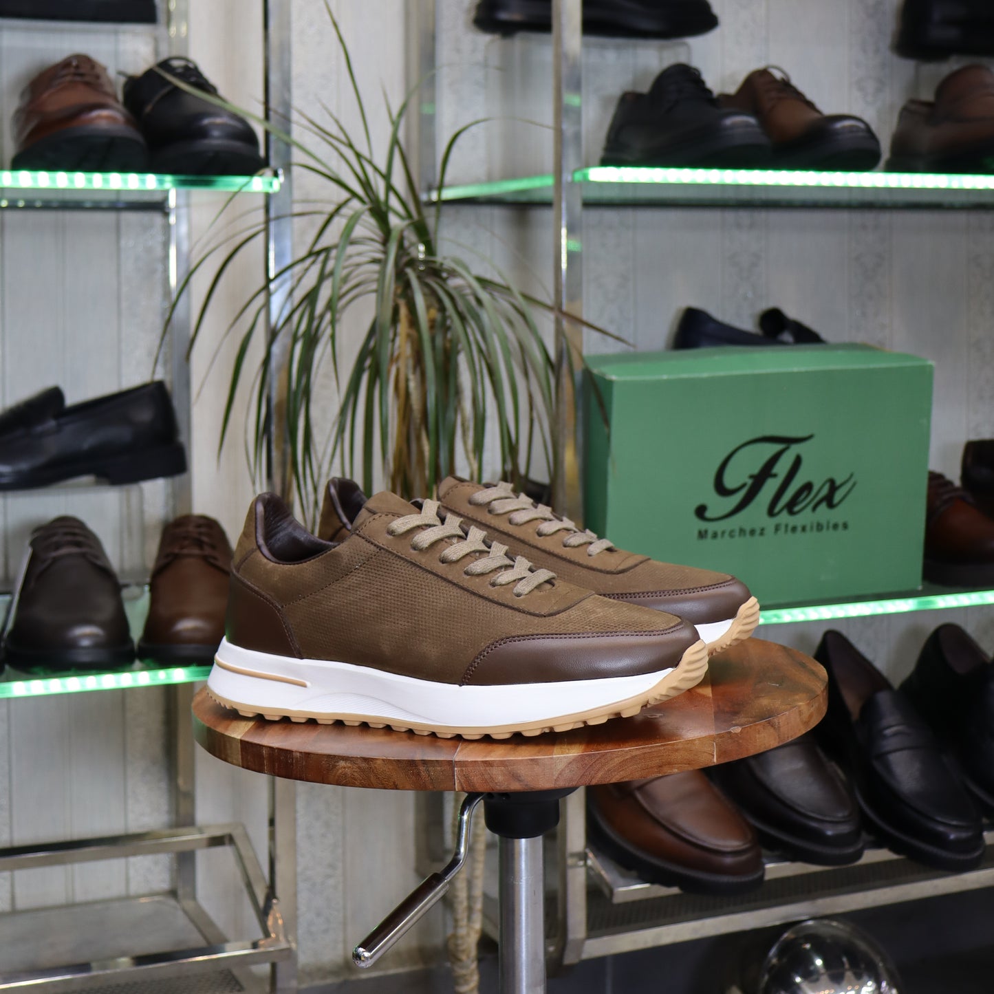 Basket  En Cuir Marron - Tamesna