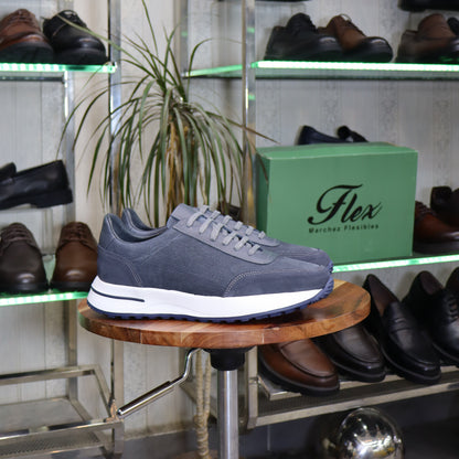 Basket  En Cuir Grise - Tamesna