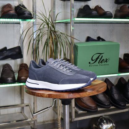 Basket  En Cuir Grise - Tamesna