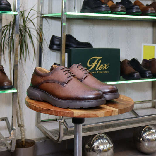 Chaussures Homme En Cuir Tabac - Noun