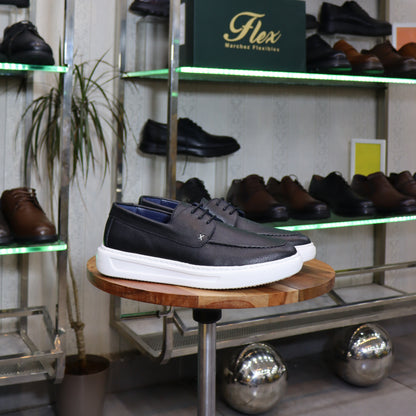 Chaussure En Cuir Noir -  Sefrou