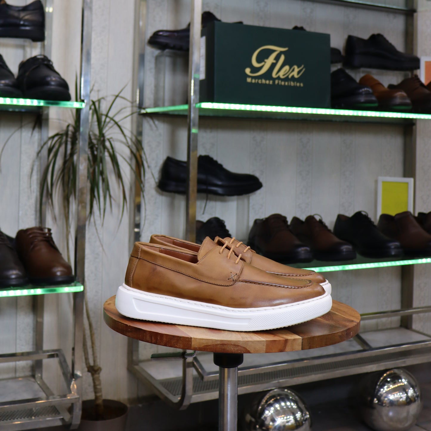 Chaussure En Cuir Tabac -  Sefrou