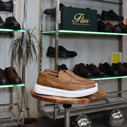 Chaussure En Cuir Tabac -  Sefrou
