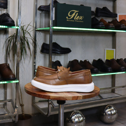 Chaussure En Cuir Tabac -  Sefrou