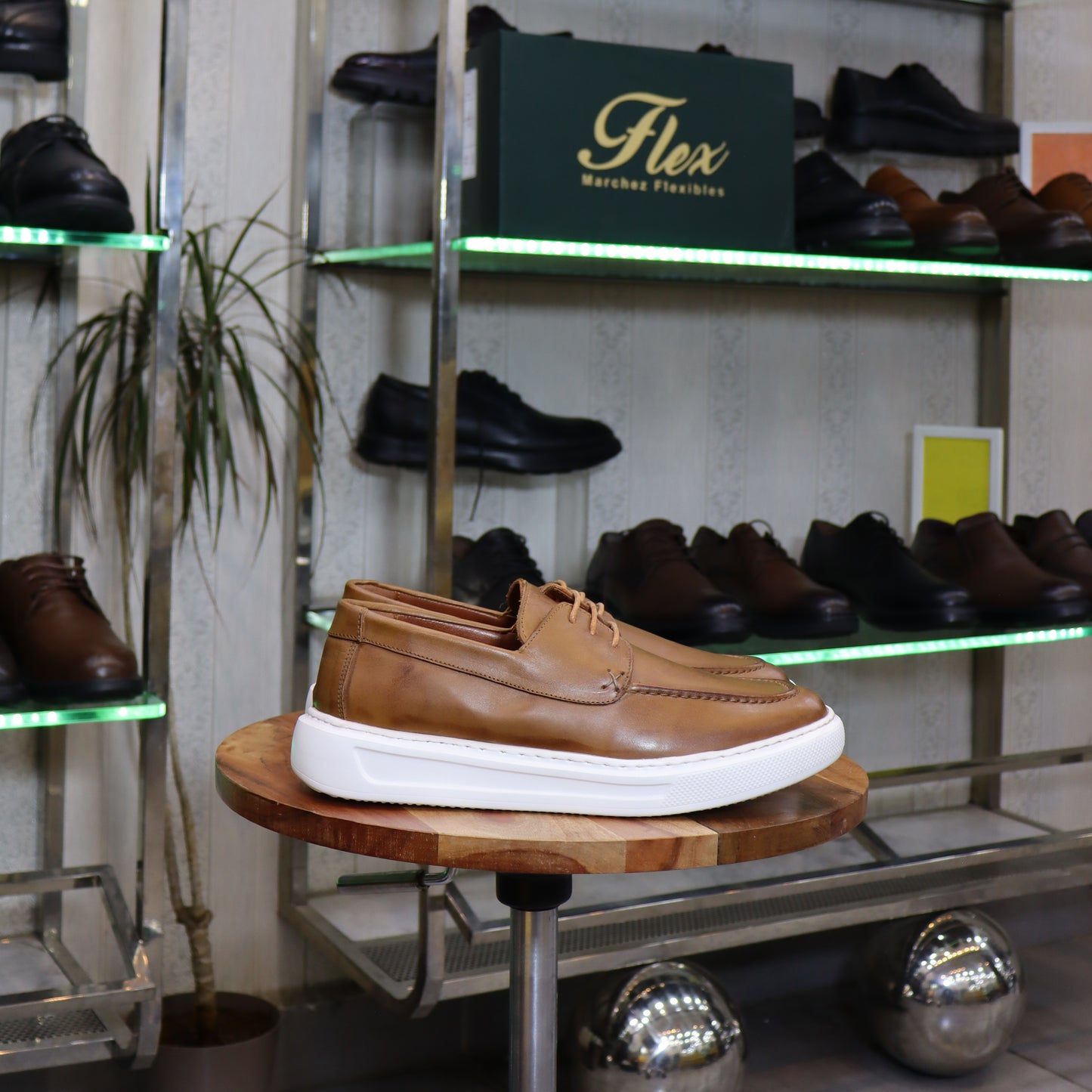 Chaussure En Cuir Tabac -  Sefrou