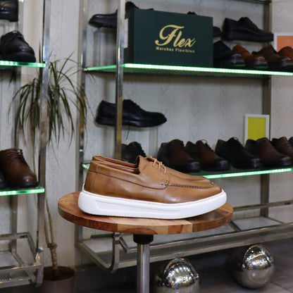 Chaussure En Cuir Tabac -  Sefrou