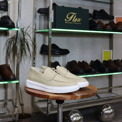 Chaussure En Cuir Beige -  Sefrou