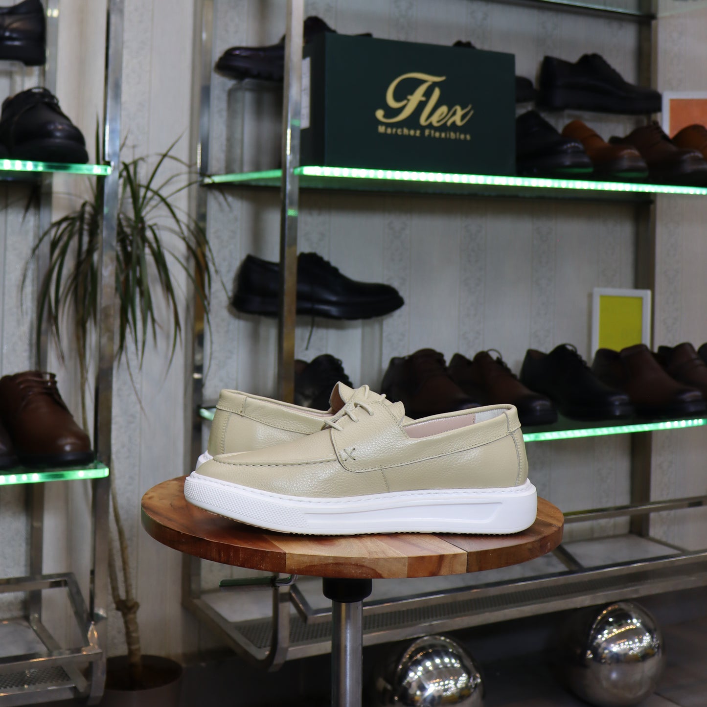 Chaussure En Cuir Beige -  Sefrou