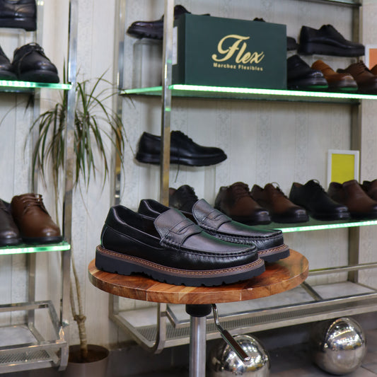 Chaussures Homme En Cuir Noir - El Gara