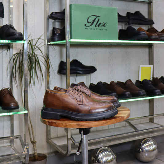 Chaussures Homme En Cuir Marron - Demnate