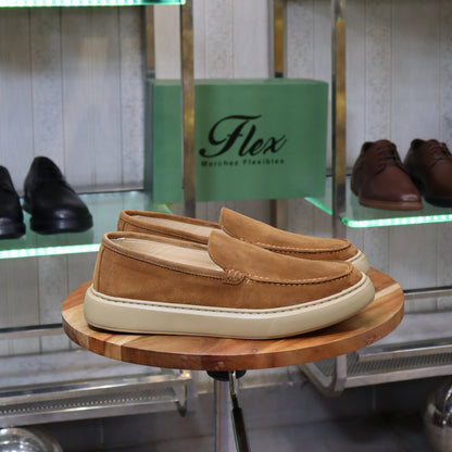 Larache – Mocassin Daim Camel pour Hommes