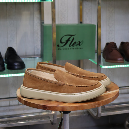 Larache – Mocassin Daim Camel pour Hommes