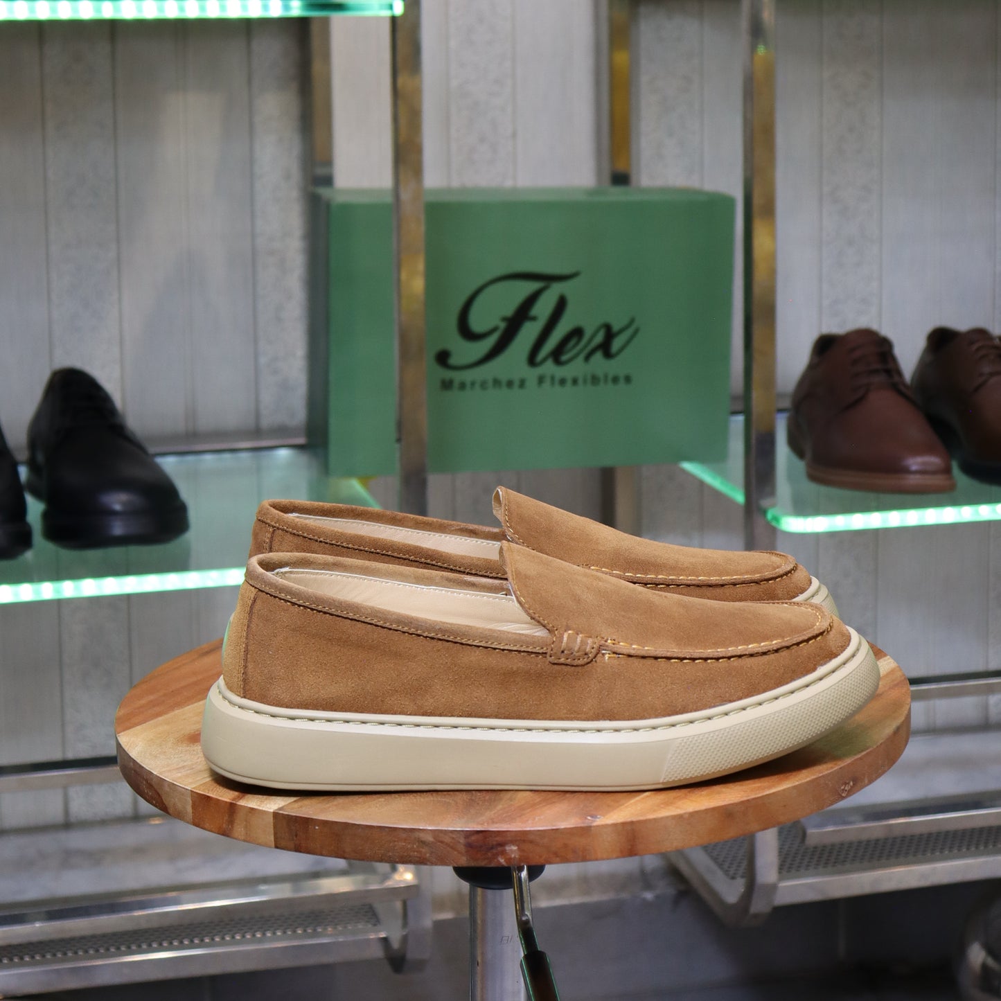 Larache – Mocassin Daim Camel pour Hommes