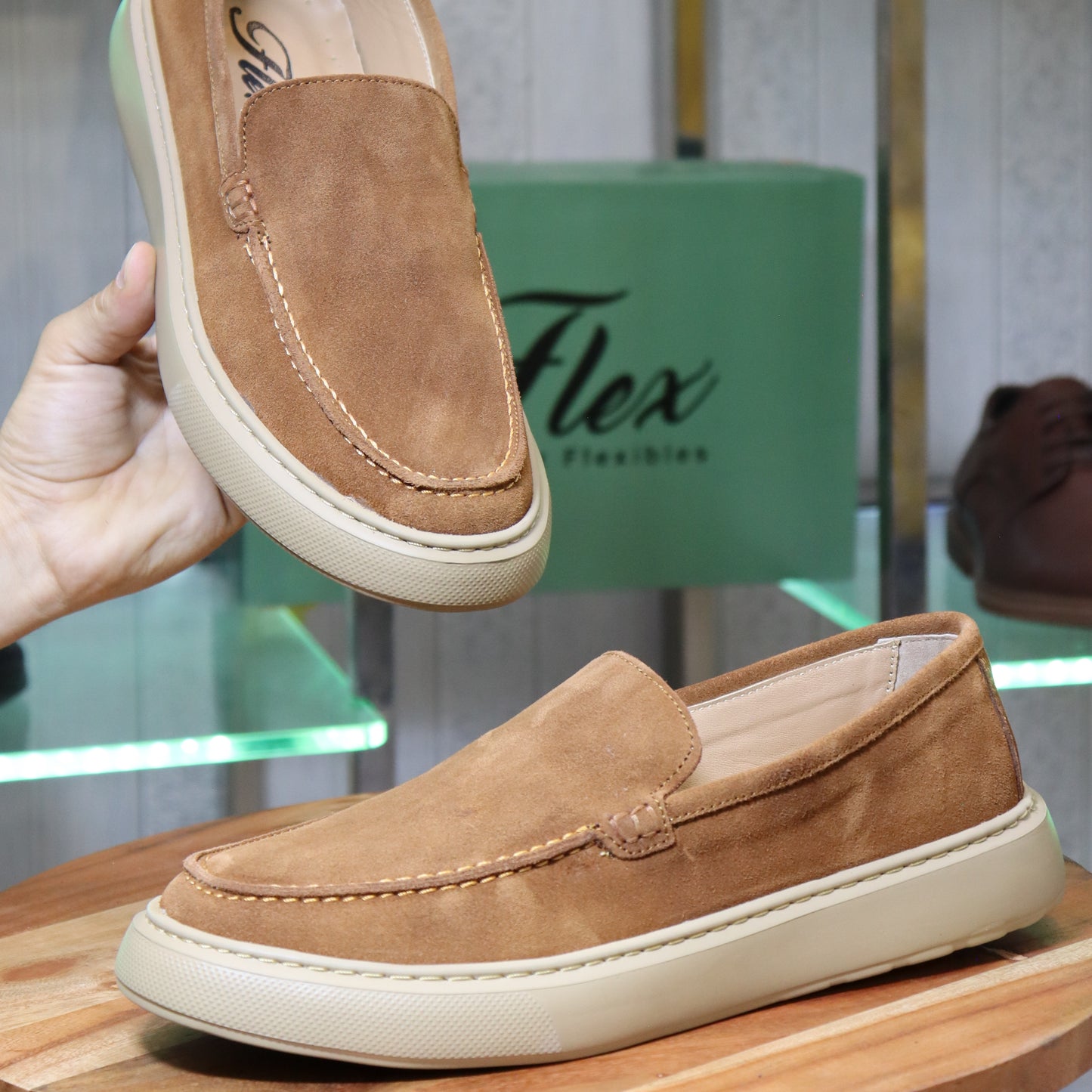 Larache – Mocassin Daim Camel pour Hommes