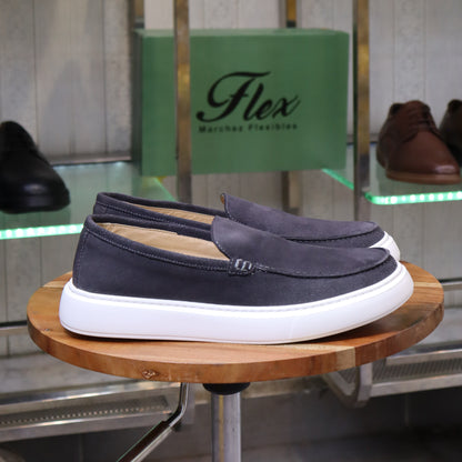 Larache – Mocassin Daim Gris  pour Hommes
