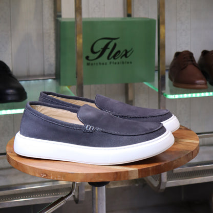 Larache – Mocassin Daim Gris  pour Hommes