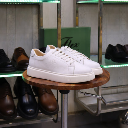 Baskets en cuir Blanc pour Hommes - Targa